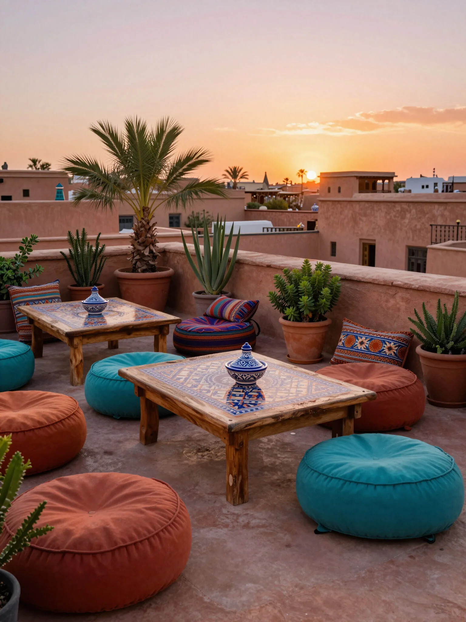 Table dressée à Marrakech