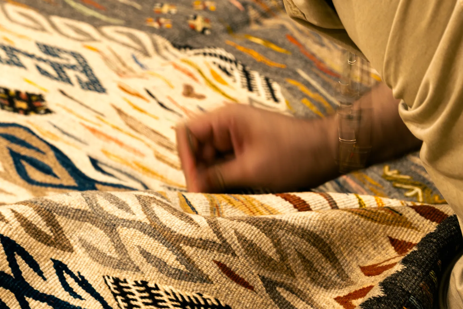 Détail d'un tapis fait main